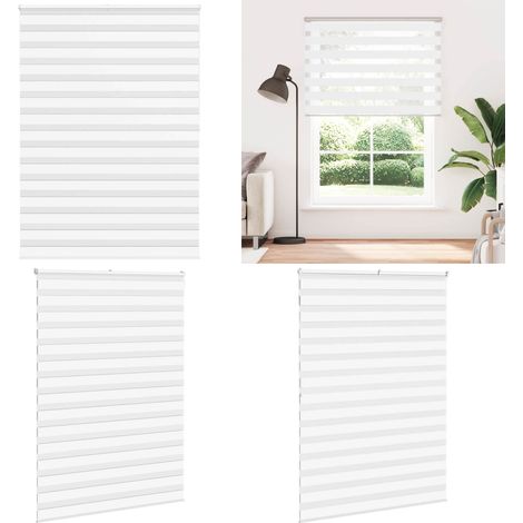 vidaXL Zebrarollo Weiß 165x200 cm Stoffbreite 160,9 cm Polyester (1/5)