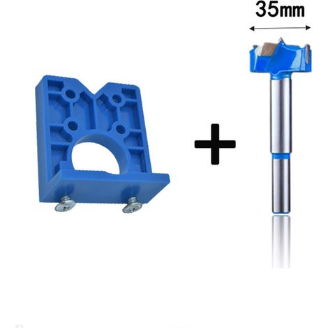 ABS-Bohrschablonen-Set für eingelassene Scharniere, 35-mm-Bohrführung mit verstellbarem Bohrer, Türbohrwerkzeug, Komplettset (1/5)