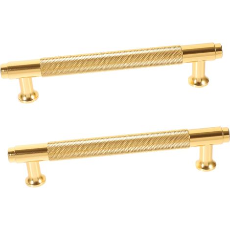 Tiradores de puerta vintage, tiradores de cocina, distancia entre orificios de 192 mm, paquete de 2 (oro brillante) (1/5)