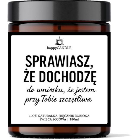 Vela de soja "Aroma a agotamiento" 180 g - un regalo con humor