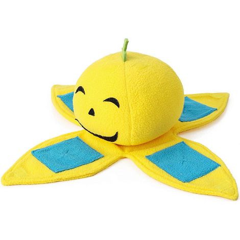 Distributeur de jouets à mâcher en peluche douce en forme de citrouille pour chiots faisant leurs dents