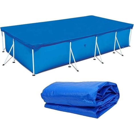 Bâches pour Piscine Rectangulaire, Bâche pour piscines extérieures, Couverture de Protection Pliable pour 400 211CM/13.12 6.92FT Piscines encadrée, Bâches solaires pour piscines gonflables (1/5)