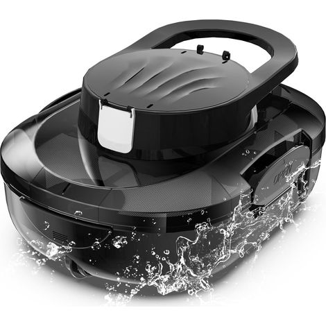 S1PRO (2026 Version) Robot Pool, 120 Min Battery Life for Above Ground Pools 100 m², Double Motor Pool Vacuum Cleaner, Compact and Lightweight Pool Cleaner, Automatic Parking, Black and White (1/5)