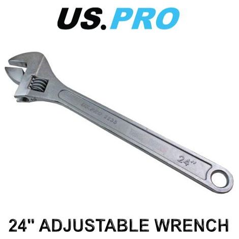 US PRO Adjustable Wrench Large 24"" 600mm Spanner 63mm Wide Opening Jaw 2235 (1/3)