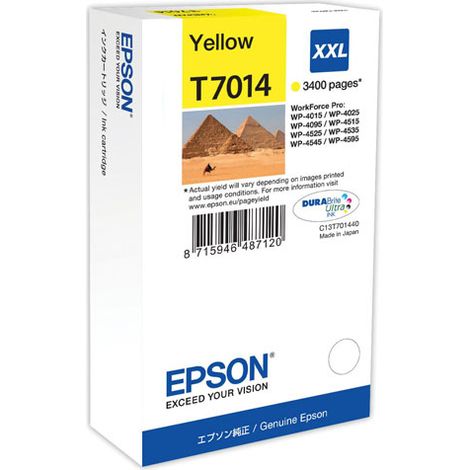 Cartouche Epson T701 jaune pour imprimante jet d'encre (1/2)