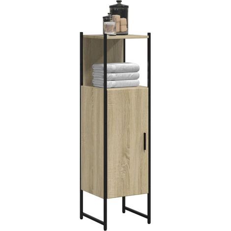 Badschrank Sonoma-Eiche 33x33x120,5 cm Holzwerkstoff