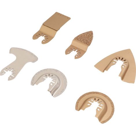 Lame oscillante 6 pièces carbure de tungstène pour céramique, résistante à l'usure, multi-outil (1/5)