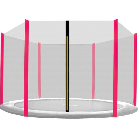 Aga Rete protettiva 250 cm per 6 pali Rete nera / Rosa