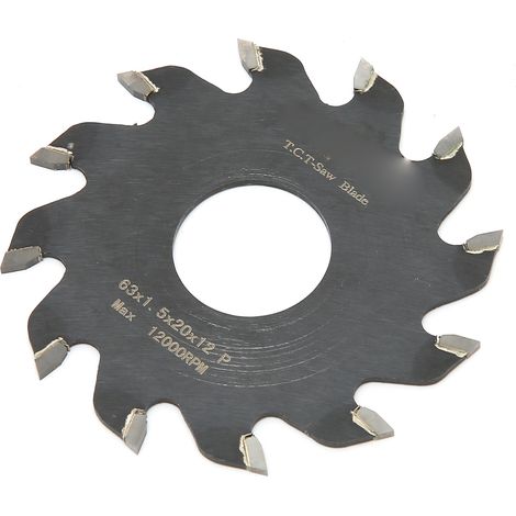 Lame de scie à rainurer 63 x 1,5 x 20 x 12 mm en alliage durable pour la découpe du bois, du plastique, du métal et des carreaux (1/5)