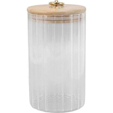 Bocal de conservation en verre transparent, étanche à l'humidité, avec couvercle hermétique, pour thé, café, sucre, fruits secs, 750 ml (1/5)