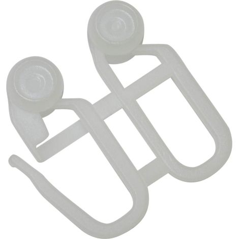 Anneaux de Barre de tirage pour Les modèles de tringles à Rideaux GE et P2U, Paquets de 6, Plastique, Blanc 104 (1/2)