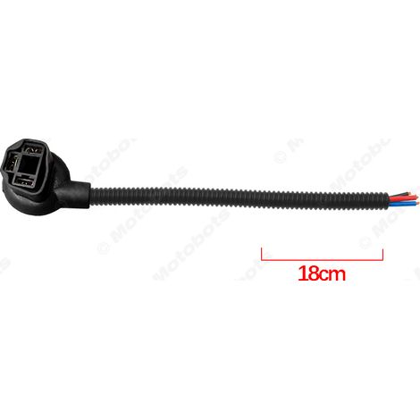 Coude H4 + câble d'alimentation en cuir, câble de conversion pour éclairage automobile, câble de douille pour lampe LED/HID automobile, adaptateur de douille de lampe. (1/4)