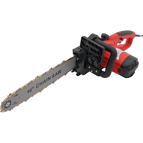 Sierra eléctrica, motor potente, características de seguridad, roja, 16 pulgadas, otros (1/5)