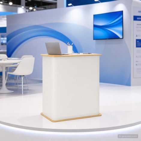 vidaXL Trade Show Counter Light Brown and White 80 x 40 x 93 cm (1/5)