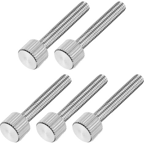 5 Pcs Vis a Papillon Moletées M4 x 25mm 304 Acier Inoxydable (1/5)