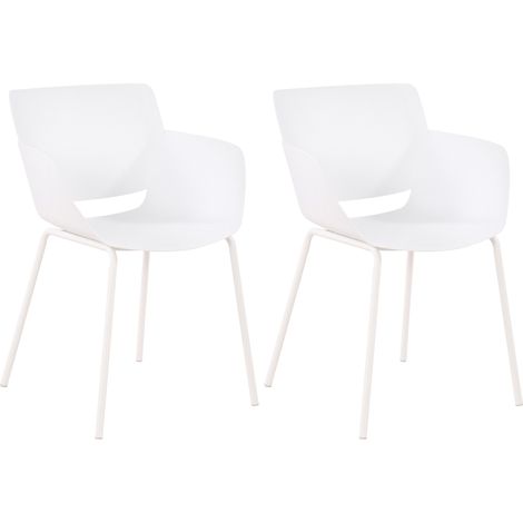 Set de 2 sillas de jardín Alpena Blanco (1/5)
