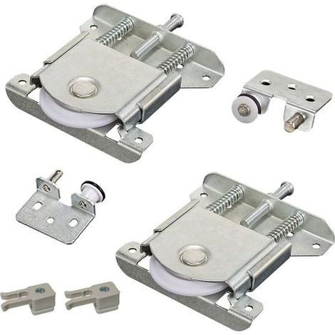Pack Sliding Door Rollers for Cabinets, Hardware Replacement Accessories, Pulley, Black (1/5)