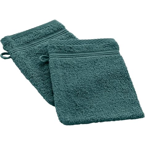 Lot de 2 Gants de Toilette "Tendresse" 15x21cm Orage (1/5)