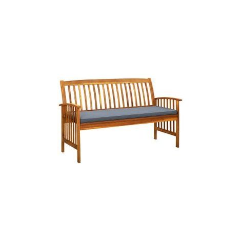 Banc de jardin avec coussin 147cm Bois d'acacia massif (1/5)