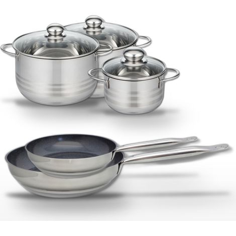 Lot 2 Poêles 24/28cm & 3 Faitouts 16/20/24cm Elo Profi Therm Platinum (1/5)