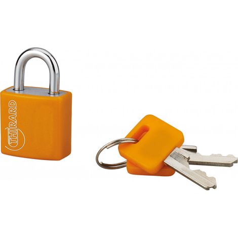 THIRARD - Cadenas à clé Maxium Color Orange, intérieur, aluminium, 20mm, 2 clés - THIRARD (1/2)