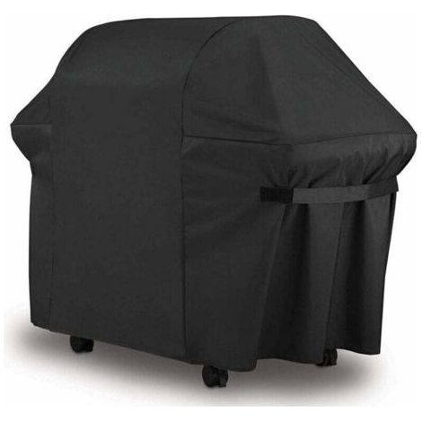 Housse Barbecue Bâche de Protection BBQ Couverture de Gril Anti-UV/Anti-l'eau/Anti-l'humidité Imperméable Extérieur Barbuae Grill Noir pour Weber Brinkmann 420D Oxford（152x76x121cm）,