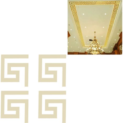 Autocollant décoratif mural moderne en relief pour la taille, à faire soi-même, couleur or. (1/5)