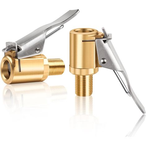 mandrins à air de 8 mm en laiton pour valve de pneu de voiture, adaptateur de buse filetée pour pompe à air de voiture, camion - Connecteur de valve de gonflage pour voiture et camion (1/5)