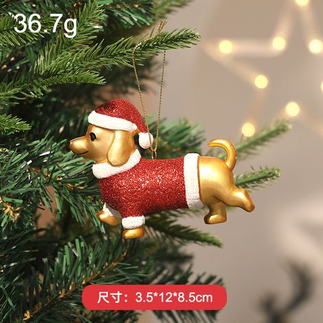 Vergoldeter Weihnachtsschmuck aus Kunststoff, hochwertiger Weihnachtsbaumschmuck mit Cartoon-Motiven, Partydekoration, Fensterdekoration.