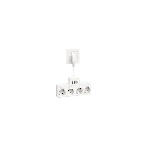 Multiprise avec USB C, Multiprise 4 Prises avec Interrupteur Individuels, Protection Contre Les Surtensions, 4000W 16 A (1/5)