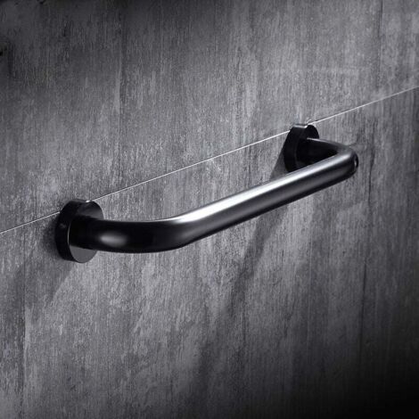 Haltegriff für die Toilette, Edelstahl, Badewannengriff, Wandmontage, Handtuchhalter, Badezimmer, Badewannengriff, Schwarz (CM)