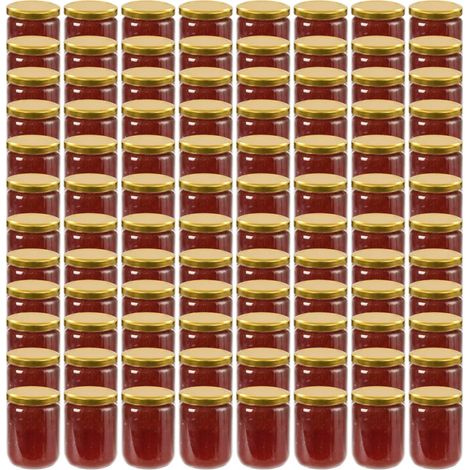 Marmeladengläser mit Goldenem Deckel 96 Stk. 230 ml