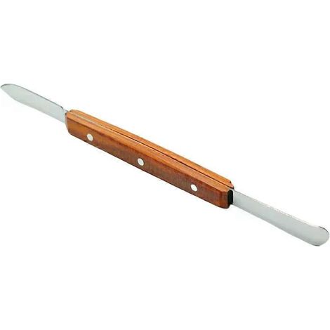 1 Stück Doppelkopf-Wachsmodellierwerkzeug für Dentallabore, Edelstahl-Labormodelliermesser mit Spatel, 175 cm (1/4)