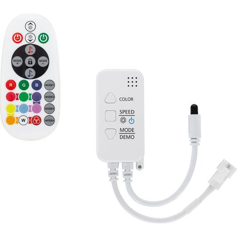 LED-Controller WiFi für LED-Streifen RGB Digital SPI 12-24V mit IR-Fernbedienung RGB