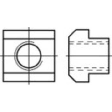 TOOLCRAFT 107985 Dadi per cave a T M6 10 mm DIN 508 Acciaio 25 pz.