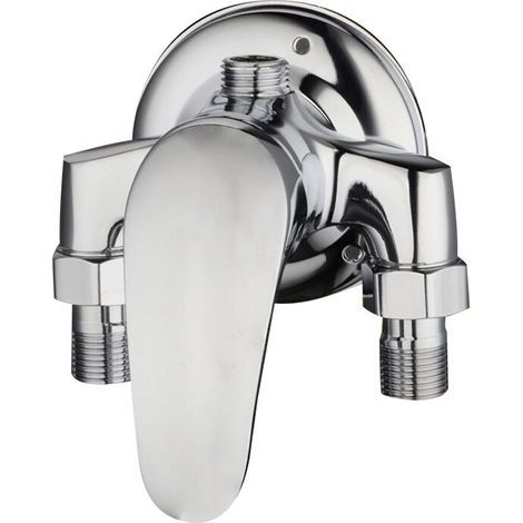 Duscharmatur, Duscharmatur-Set, Badezimmerarmatur, Solar-Warmwasserbereiter, Sichtarmatur aus Messing für Warm- und Kaltwasser, G1/2 Duschschalter (1/5)