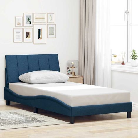 Estructura de cama sin colchón Hanko tela azul 100x200 cm vidaXL (1/5)