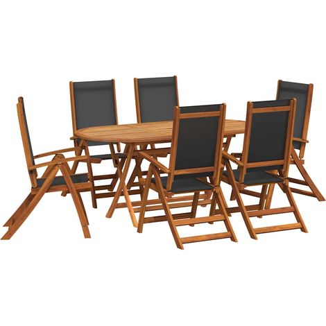 Maison Exclusive - Set da Pranzo da Giardino 7 pz in Legno Massello di Acacia (1/5)
