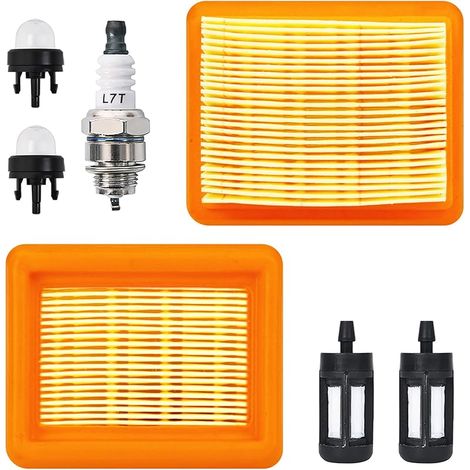 Kit Filtre à Air pour STIHL FS120 FS200 FS250 FS310 FS400 FS450 FS480 Débroussailleuse, Filtre a Air avec Bougie et Pompe Amorçage Accessoire FS 120 Filter 4134 141 0300 (1/5)