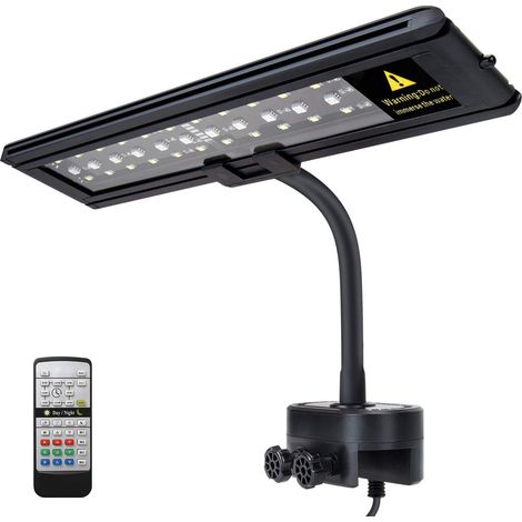 LED Aquarium Lamp, Full Spectrum Aquarium Clip Light with Remote Control, LED Aquarium Lighting for Plants (61cm, 20W) [Energy Class A++] (1/5)