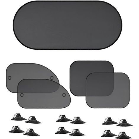 Pare-soleil compatible avec Skoda Fabia II (2007-2014), housse de pare-soleil pliable pour lunette arrière, noir standard (1/5)
