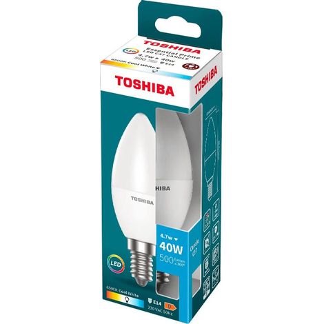 LED TOSHIBA ESSENTIAL - C37 E14 4.7W 6500K