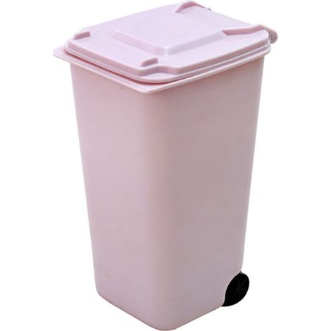 Poubelle Miniature - Couvercle À Basculer - Pour Bureau Et Rangement De Stylos - 750 Ml - En Polypropylène - 1 Pièce