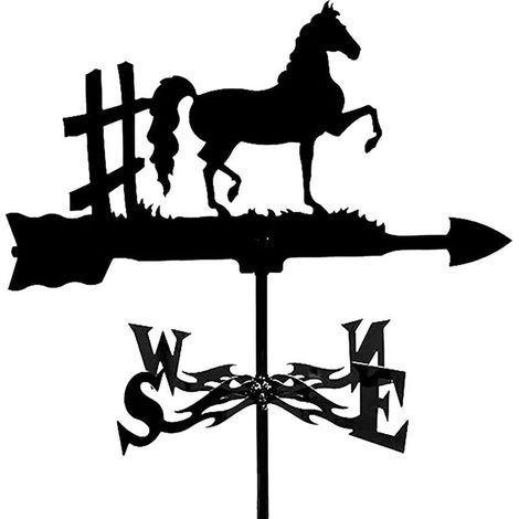 Girouette animale en acier inoxydable — Indicateur de direction du vent vintage pour jardin extérieur (1/5)