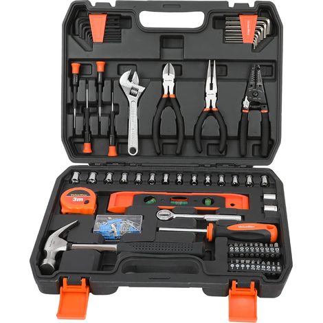 ValueMax Set di Attrezzi 150-in-1, Cassetta Attrezzi, Cricchetto 1/4", Cacciaviti, Chiavi Esagonali, Pinza, Punte, Martello, Kit Attrezzi Portatile per Riparazione di Casa e Ufficio (1/5)