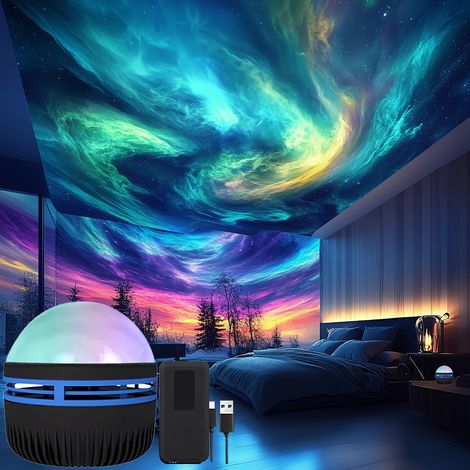 Projecteur LED Aurores boréales avec télécommande et interface USB, changement de couleur (1/5)