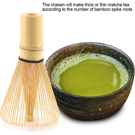 Chasen natürlicher Bambus-Teebesen für Matcha, Pulverzubereitungswerkzeug mit 72 Zähnen, Küchenaccessoire. (1/3)
