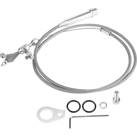 Acouto Câble Kickdown Turbo 350, 700R4 Tressé Kickdown Câble Verrouillage de Transmission pour Tous Les GM Chevy Oldsmobile.
