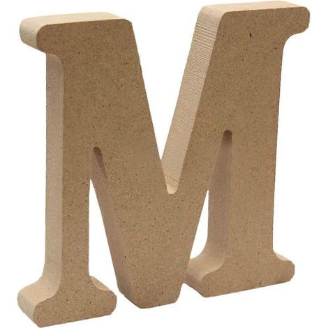 Alphabet en bois, lettres initiales personnalisées, décoration murale ou de table - M (1/4)