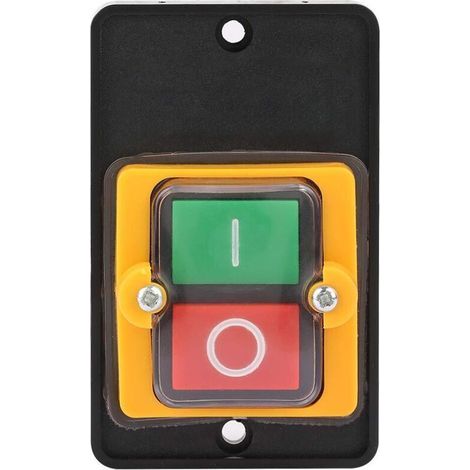 Bouton de Commutateur de Machine de Commutateur de Bouton-Poussoir, ac 220V / 380V 10a, Incorporant Le Bouton Marche/arrêt Imperméable Et antipoussière (1/5)